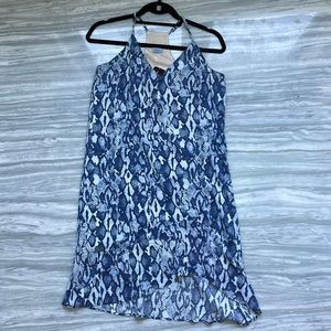 Brand New Blue Snake print Slip Dress